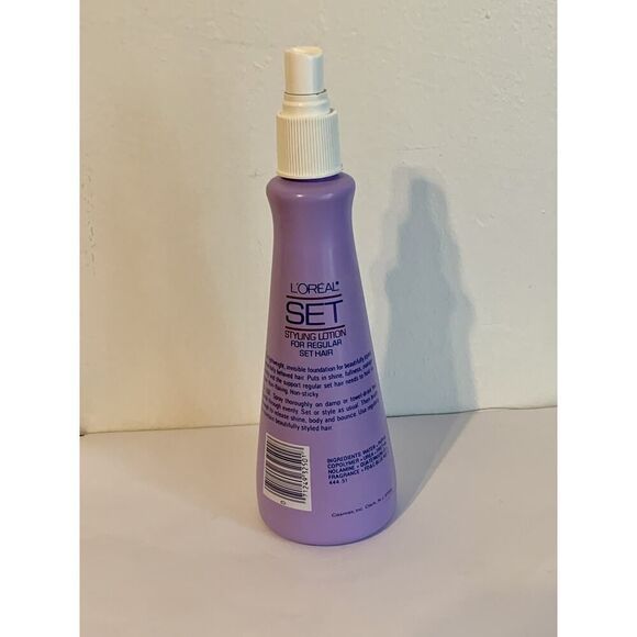 Loreal Set Styling Lotion Regular Purple VTG Discontinued Shine Bounce 90s y2k - Picture 6 of 10